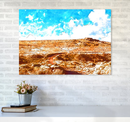 Dartmoor Tor Art Print by Proper Job Studio A1 Black Frame