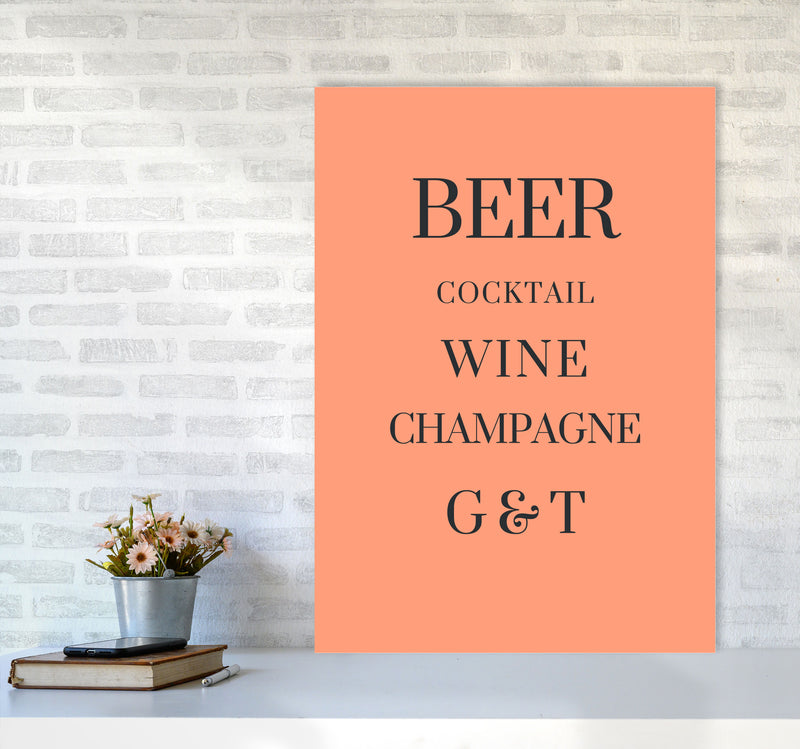 Drinks Art Print by Proper Job Studio A1 Black Frame