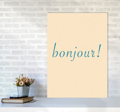 Bonjour Art Print by Proper Job Studio A1 Black Frame