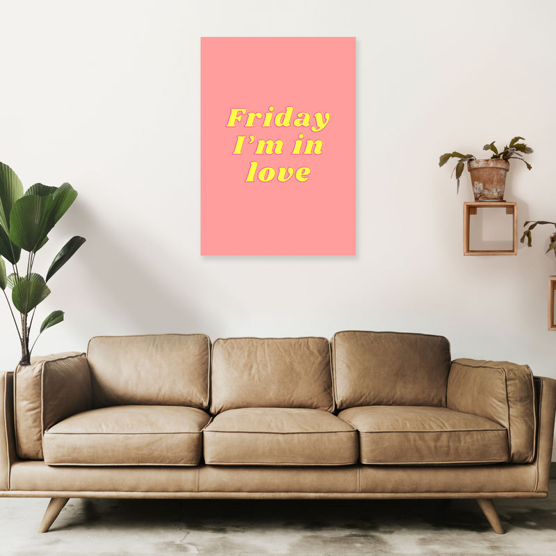 Friday I'm in love Art Print by Proper Job Studio A1 Black Frame