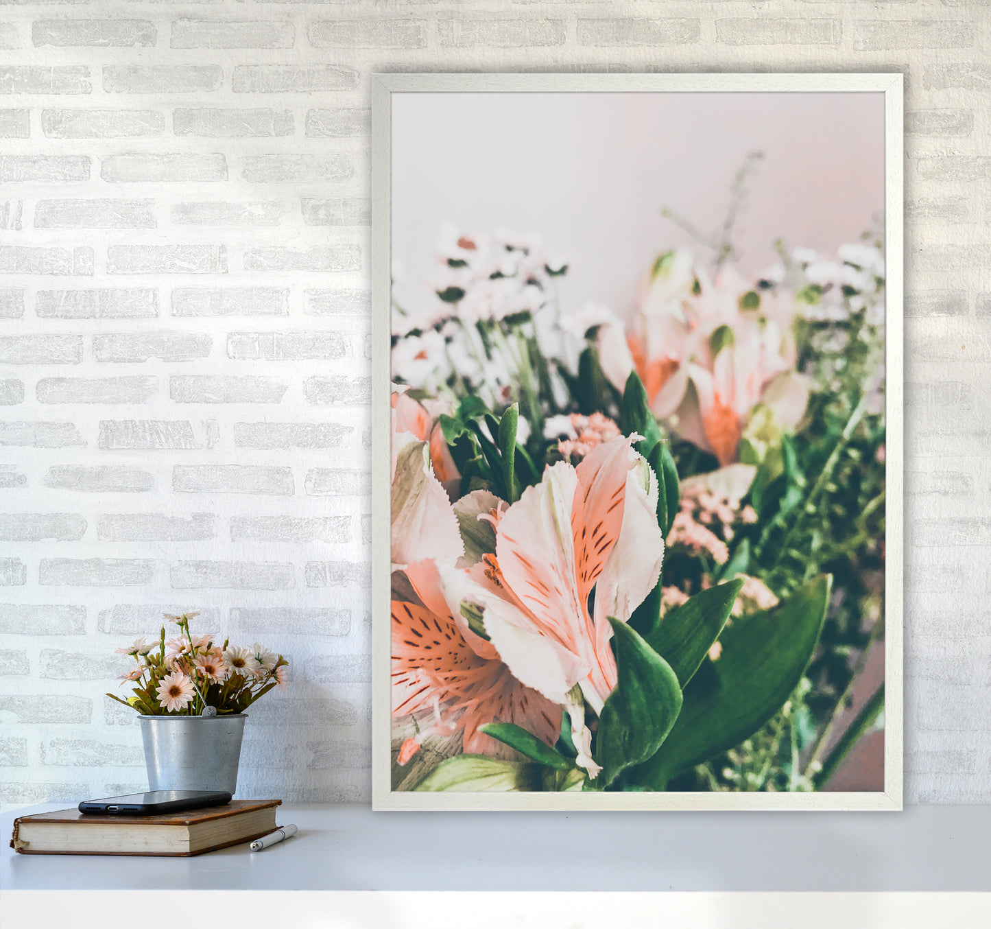 Flowers Photography Art Print by Proper Job Studio A1 Oak Frame