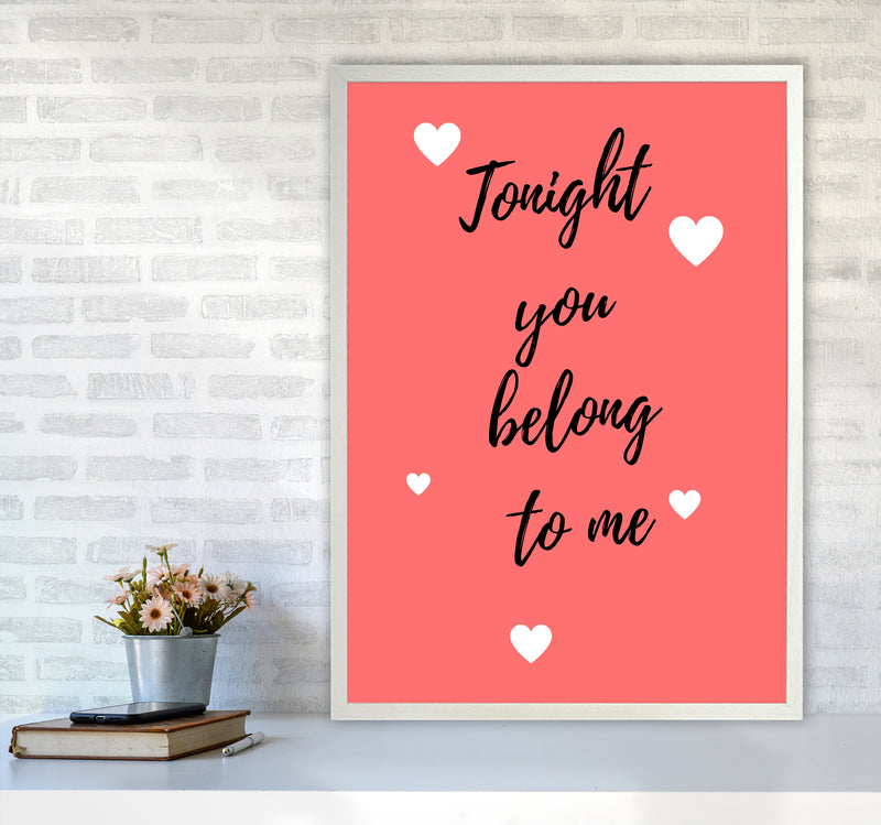 You belong to me Quote Art Print by Proper Job Studio A1 Oak Frame