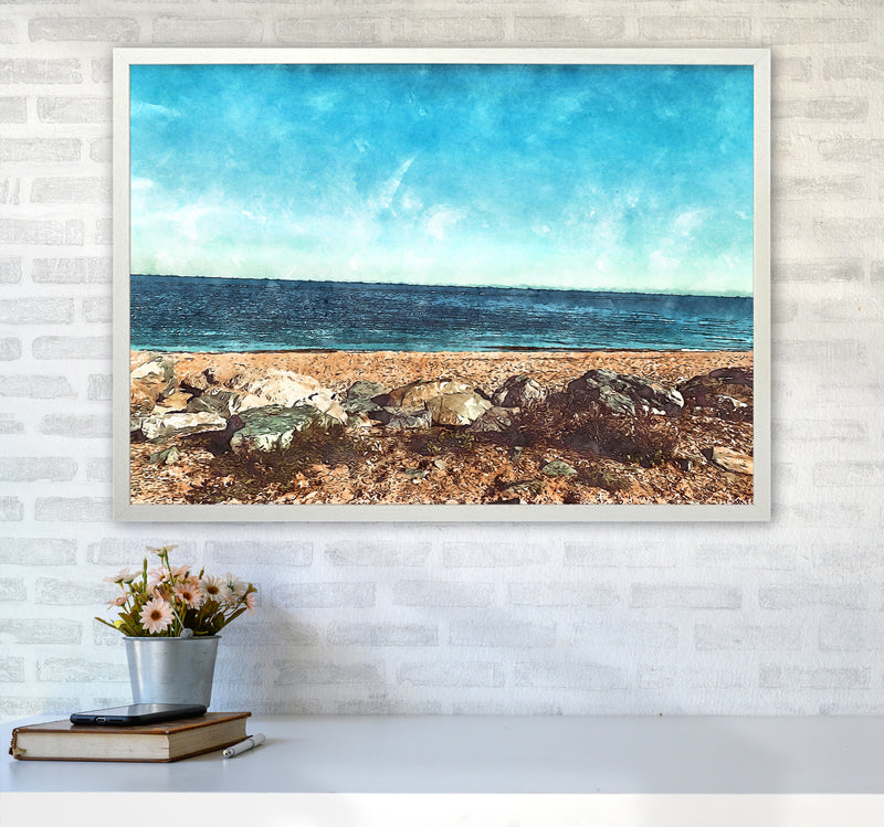 A day at the beach 2 A1 Oak Frame