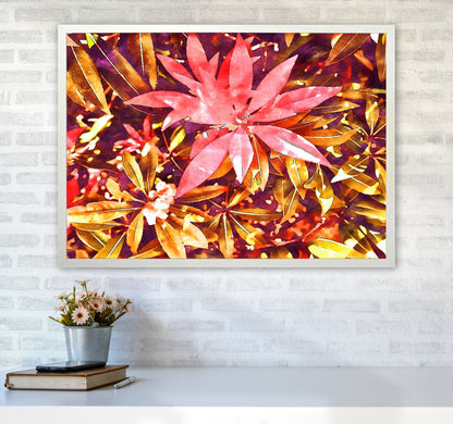 Autumnal flowers A1 Oak Frame