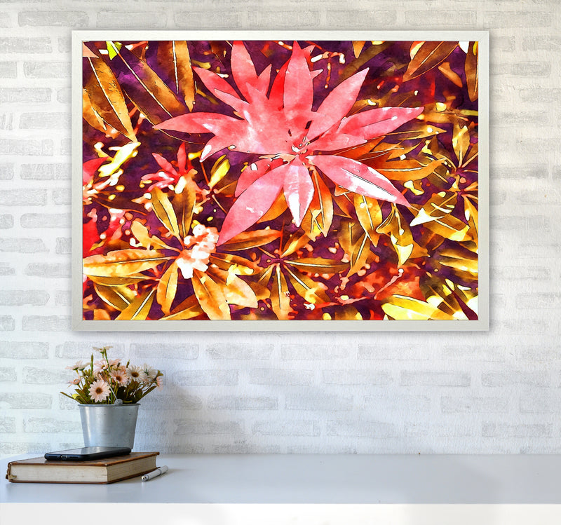 Autumnal flowers A1 Oak Frame
