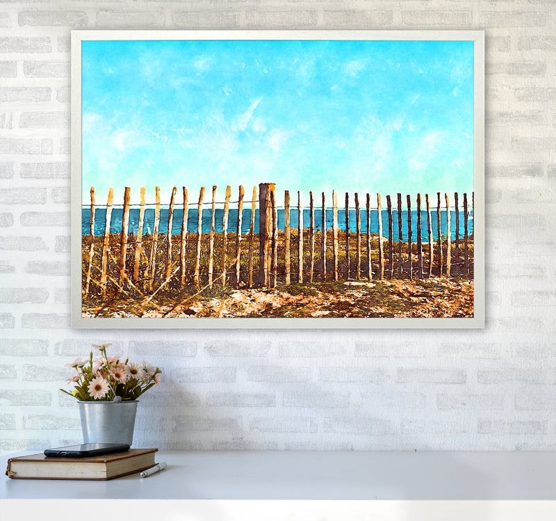 A day at the beach A1 Oak Frame