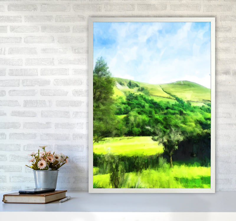 Snowdonia by Day Art Print by Proper Job Studio A1 Oak Frame