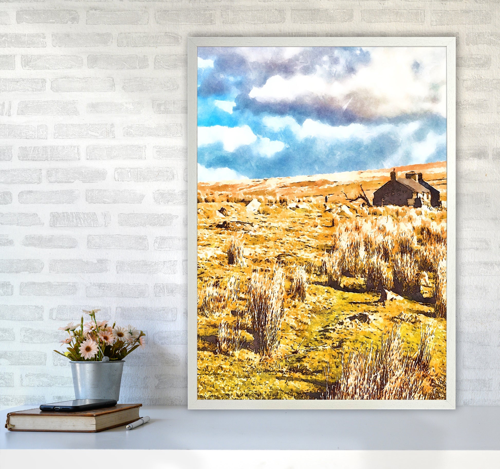 House on Dartmoor 2 Art Print by Proper Job Studio A1 Oak Frame