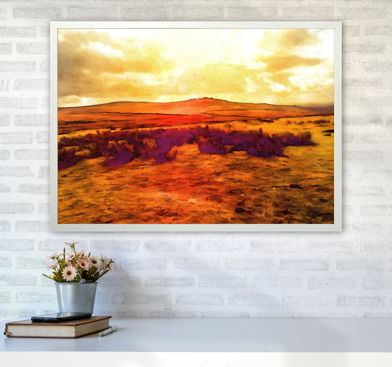 Dartmoor 3 Art Print by Proper Job Studio A1 Oak Frame