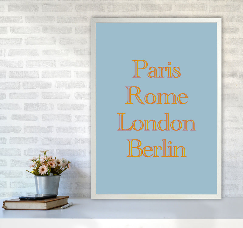 Cities (2) Art Print by Proper Job Studio A1 Oak Frame