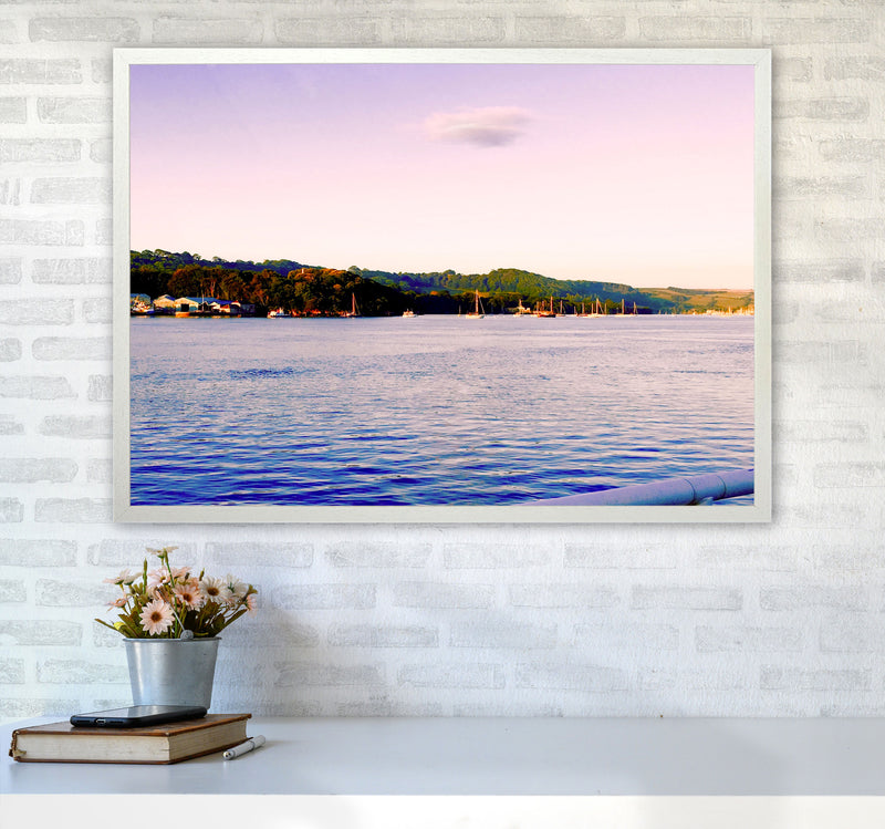 Calm ocean morning Art Print by Proper Job Studio A1 Oak Frame