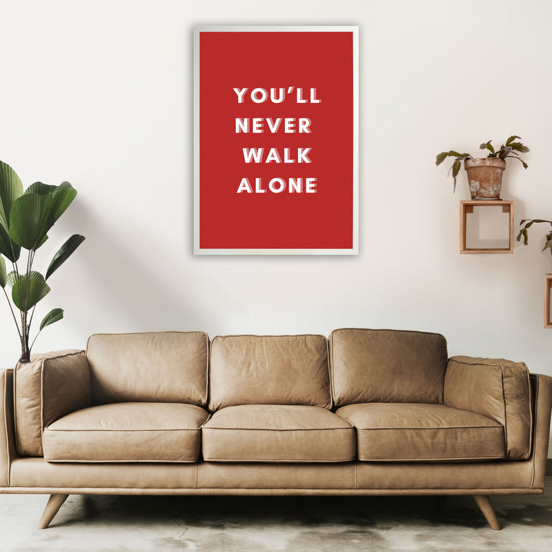 You'll never walk alone Art Print by Proper Job Studio A1 Oak Frame
