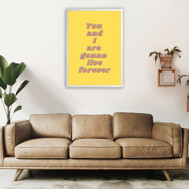 Live forever Art Print by Proper Job Studio A1 Oak Frame