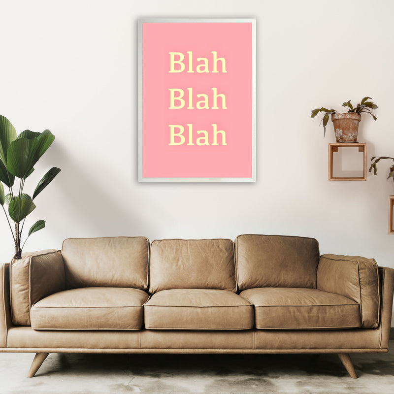 Blah Blah Blah Art Print by Proper Job Studio A1 Oak Frame