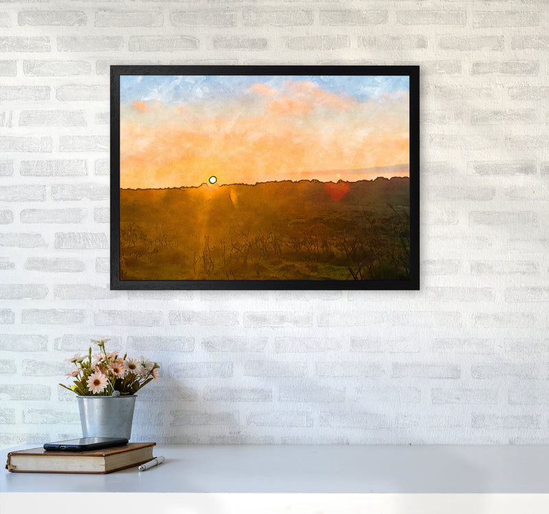 Sunset over Dartmoor A2 White Frame