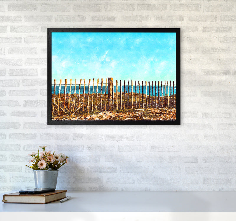 A day at the beach A2 White Frame