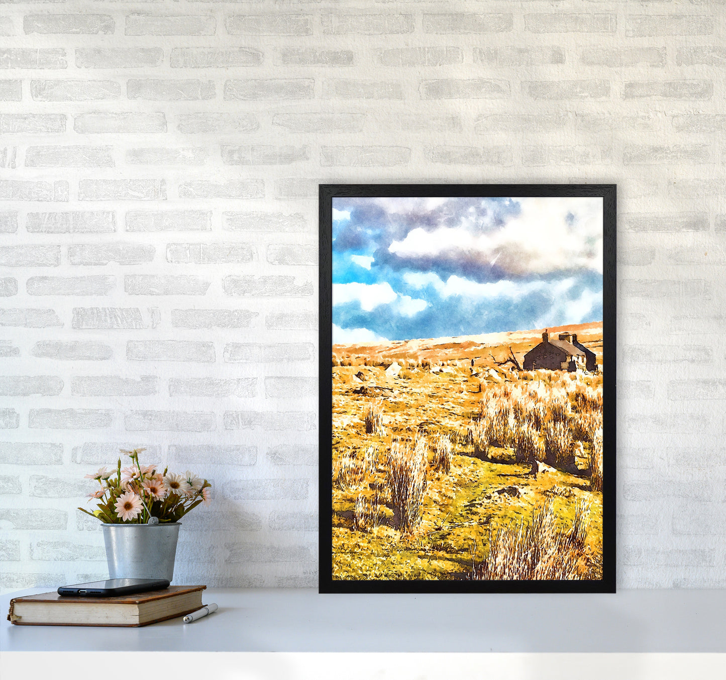House on Dartmoor 2 Art Print by Proper Job Studio A2 White Frame