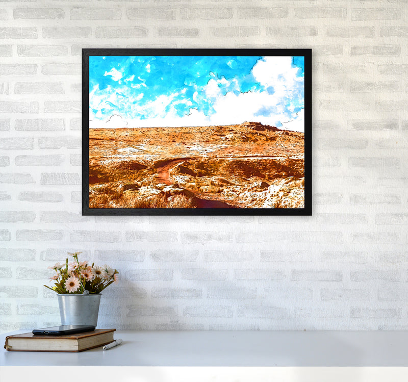 Dartmoor Tor Art Print by Proper Job Studio A2 White Frame