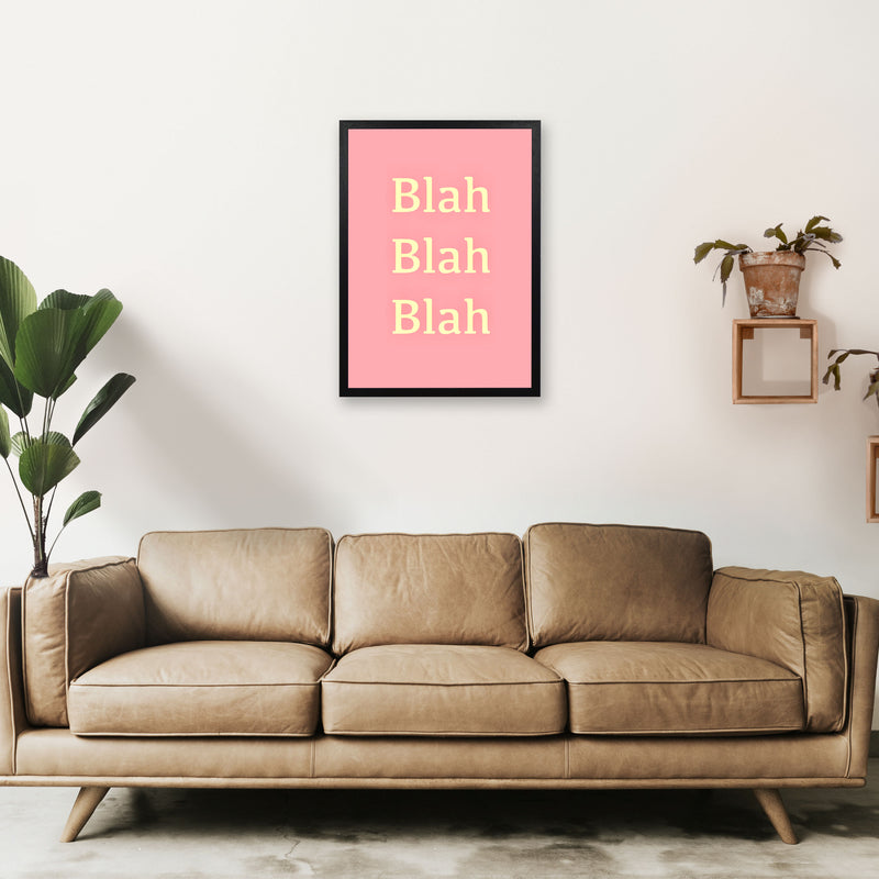 Blah Blah Blah Art Print by Proper Job Studio A2 White Frame