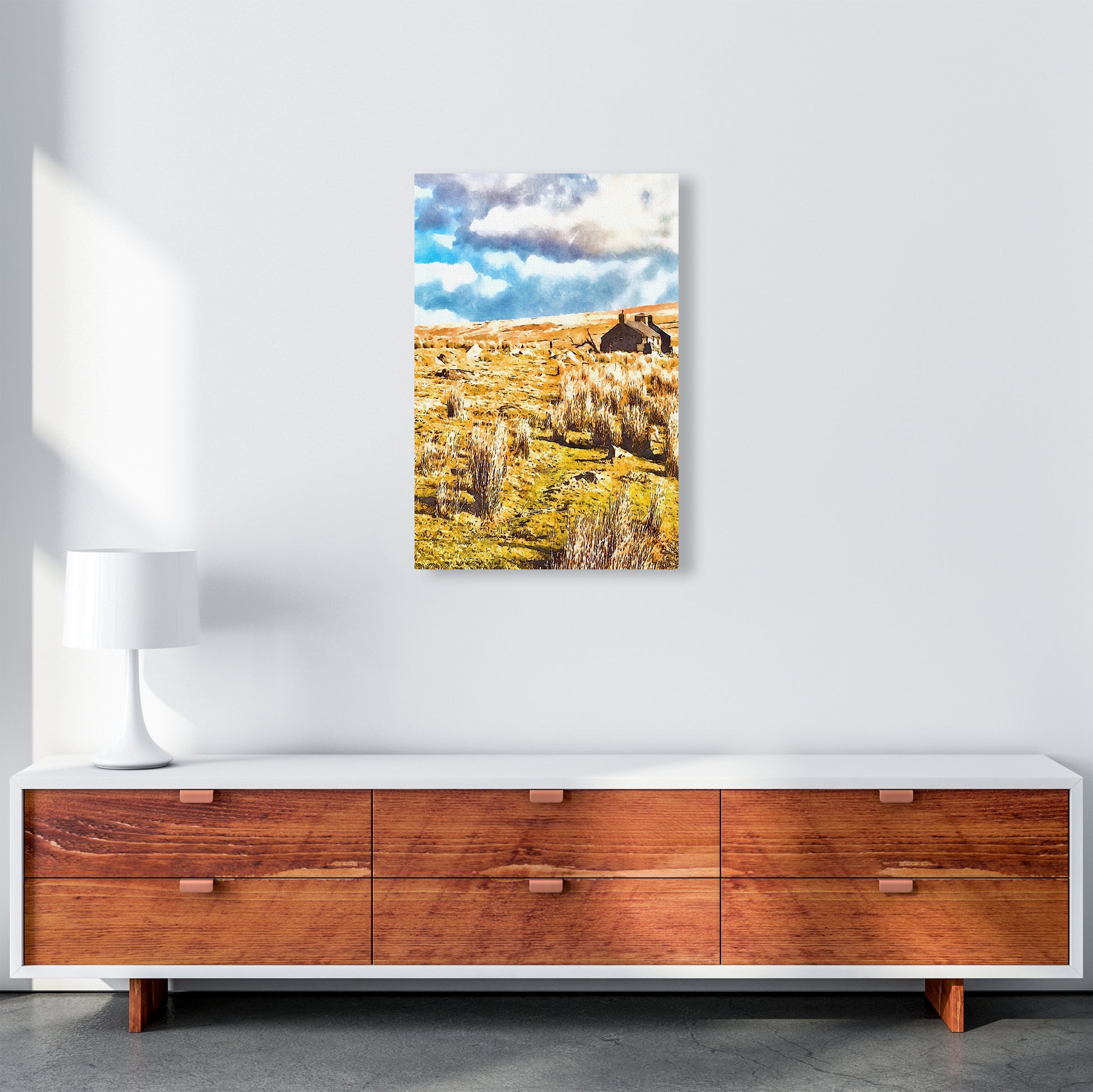 House on Dartmoor 2 Art Print by Proper Job Studio A2 Canvas