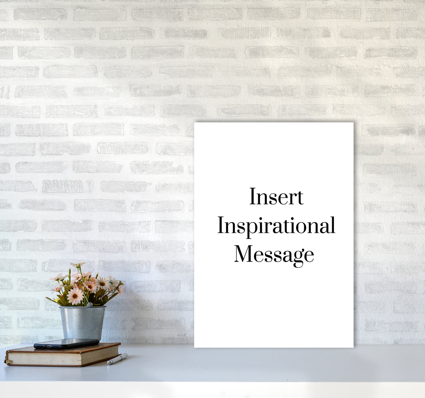 Insert message Quote Art Print by Proper Job Studio A2 Black Frame