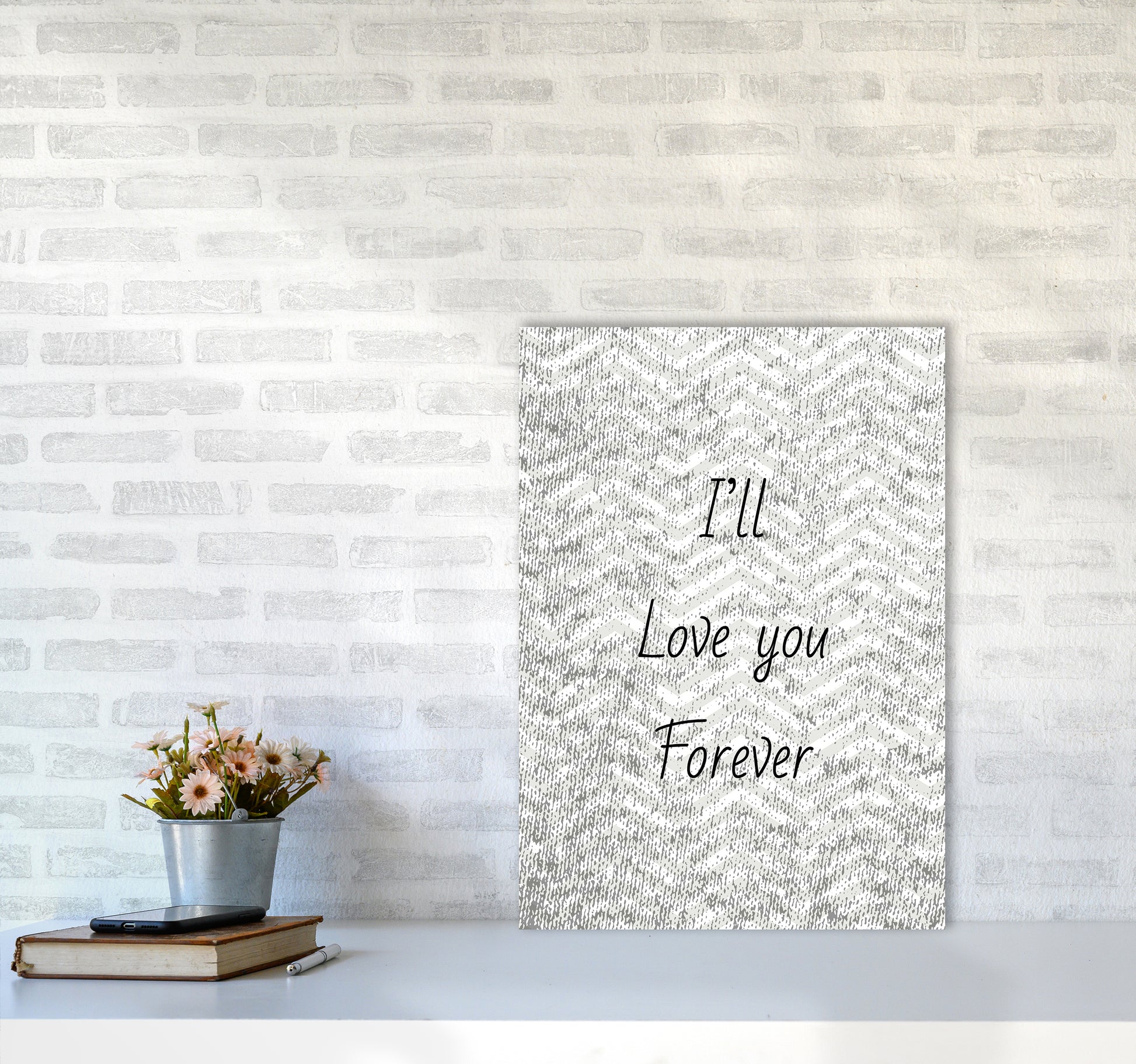 Love forever Quote Art Print by Proper Job Studio A2 Black Frame