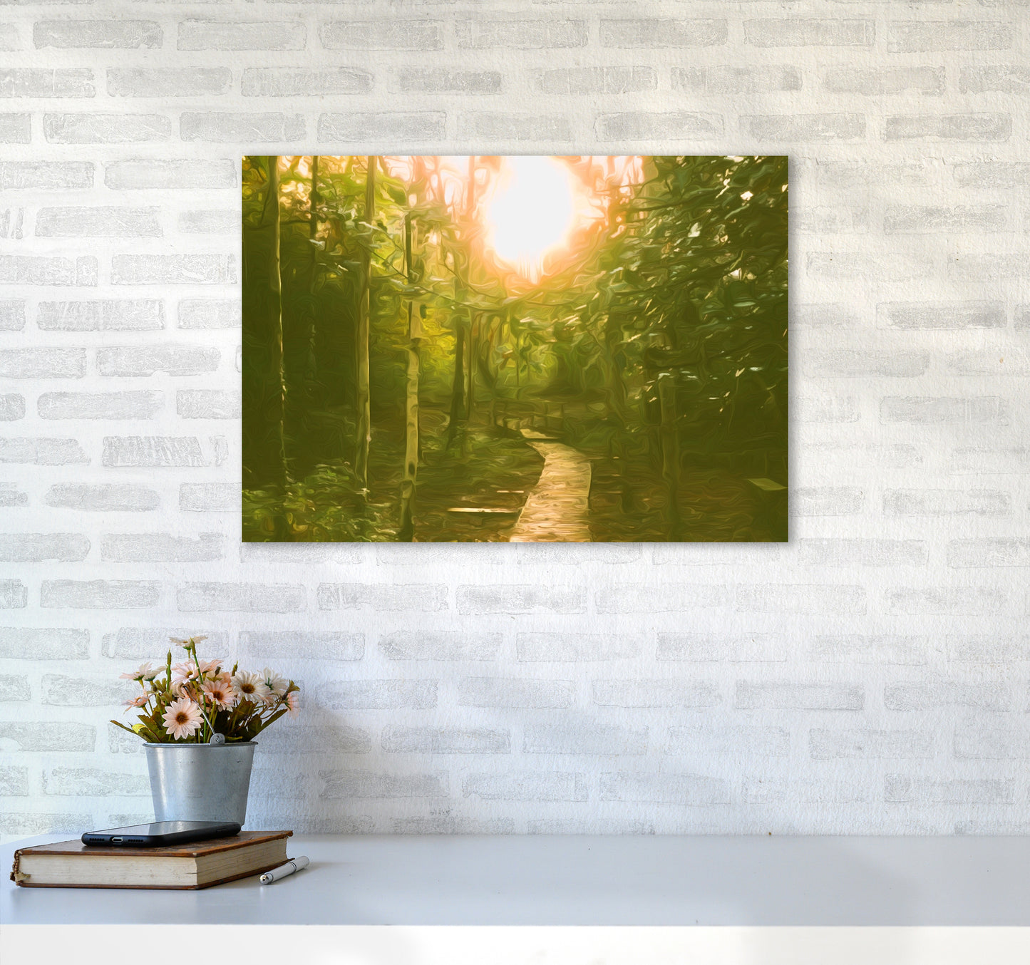 Autumn wood A2 Black Frame