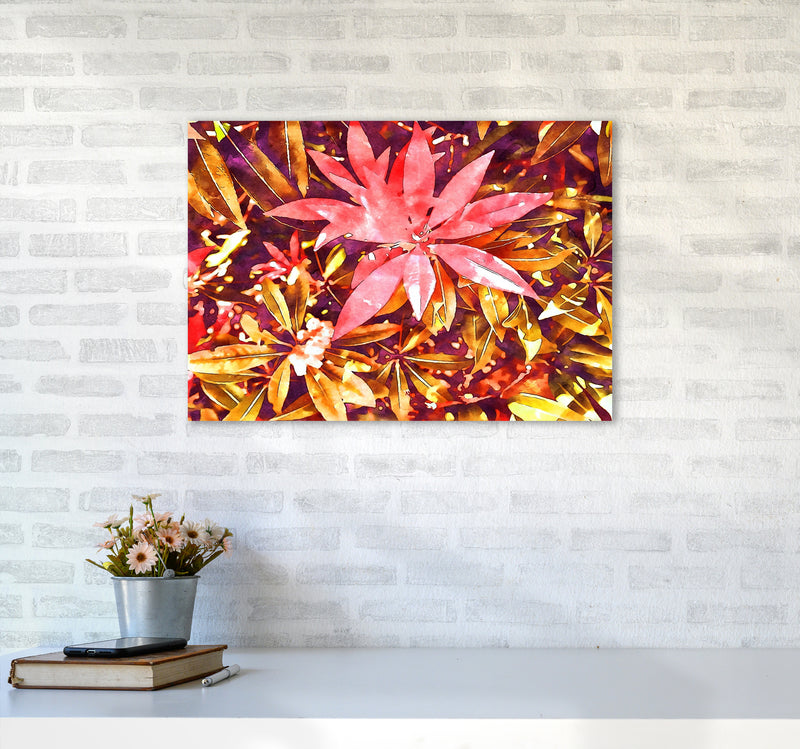 Autumnal flowers A2 Black Frame