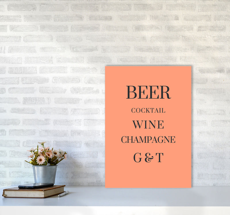 Drinks Art Print by Proper Job Studio A2 Black Frame