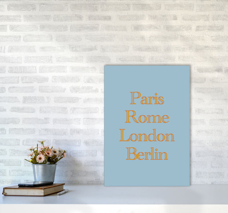 Cities (2) Art Print by Proper Job Studio A2 Black Frame