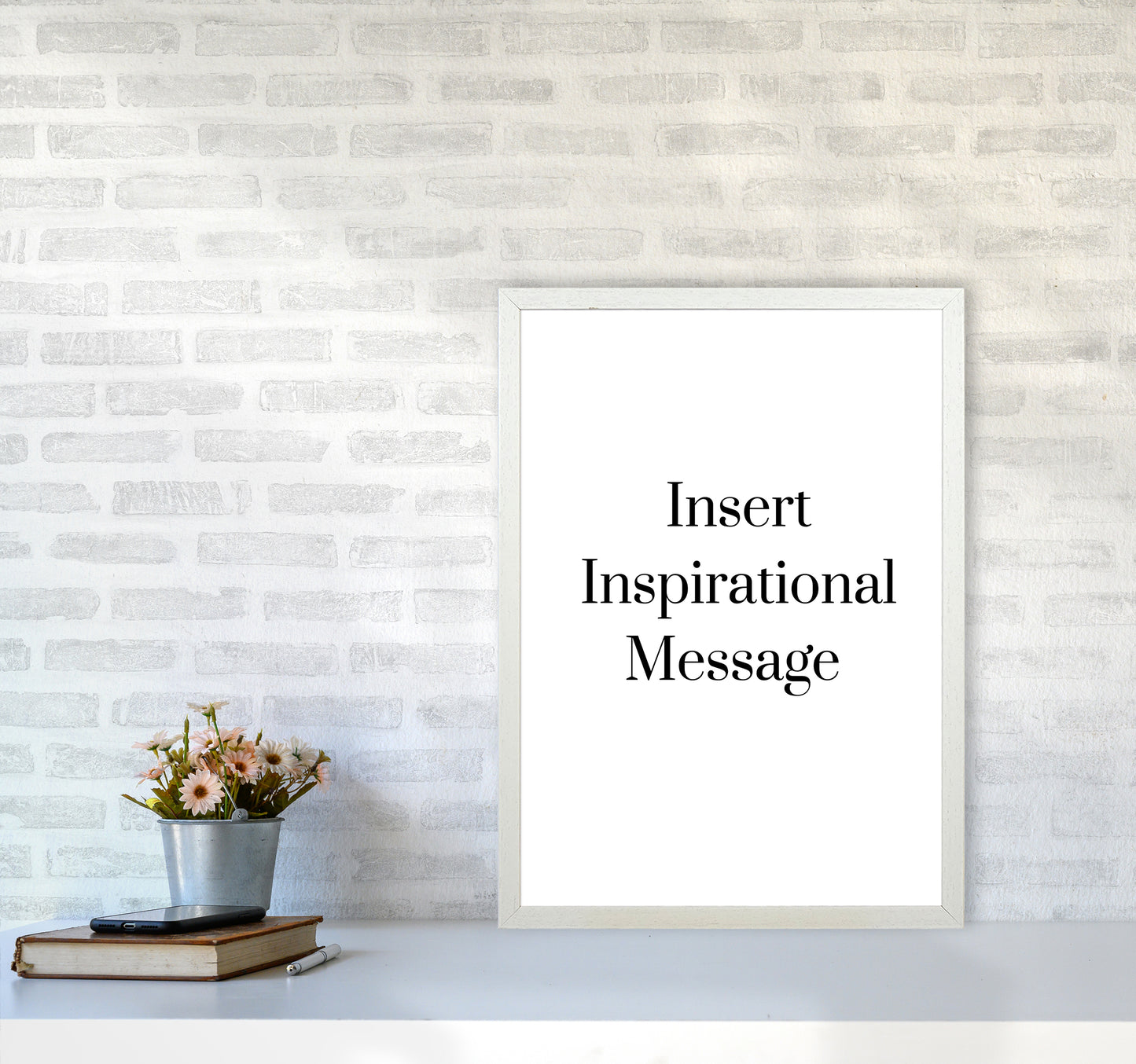 Insert message Quote Art Print by Proper Job Studio A2 Oak Frame