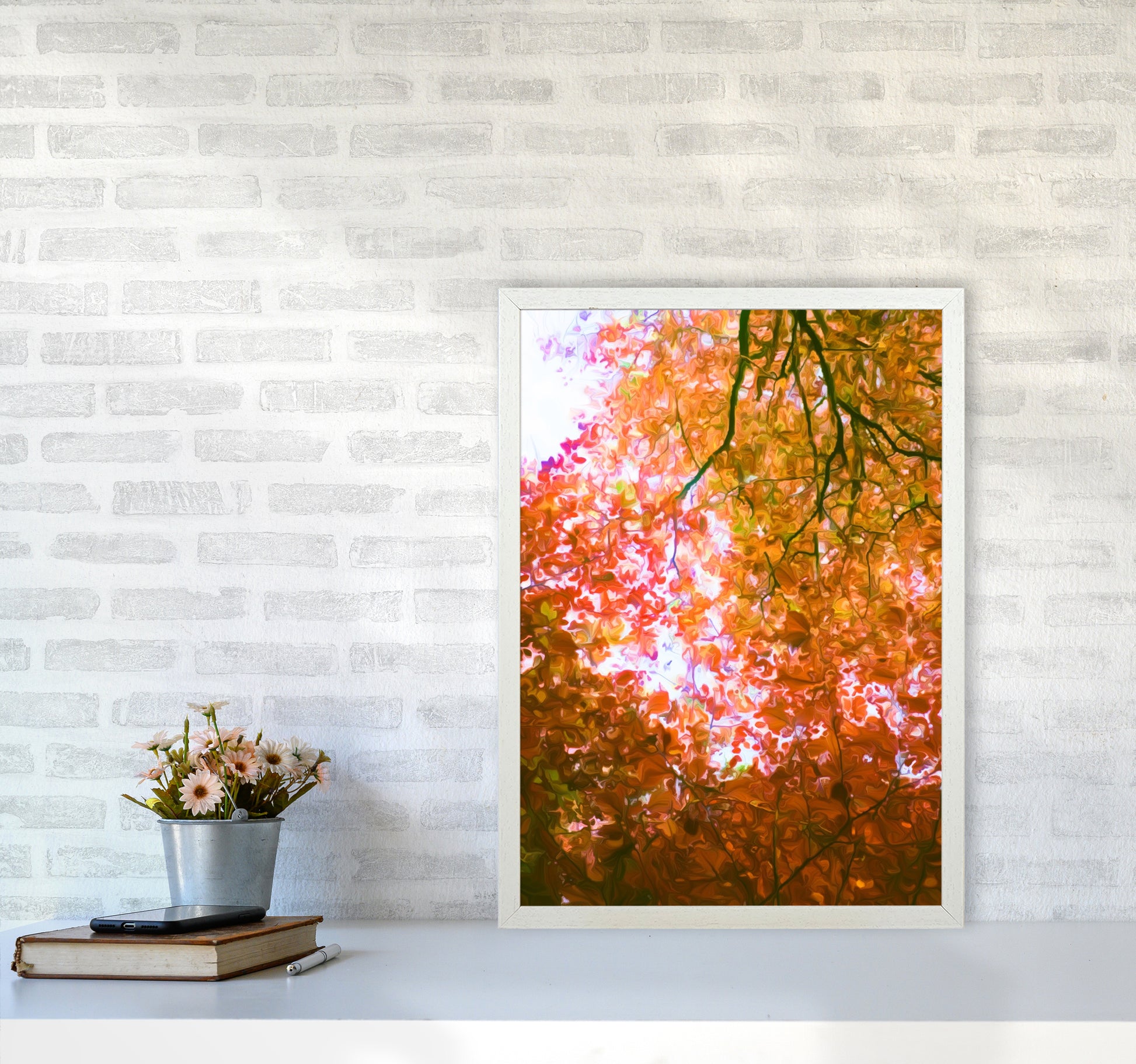 Autumn Leaves A2 Oak Frame