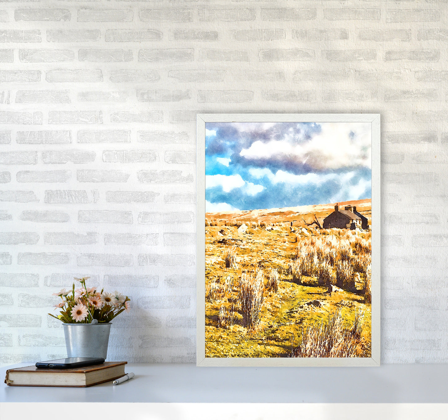 House on Dartmoor 2 Art Print by Proper Job Studio A2 Oak Frame