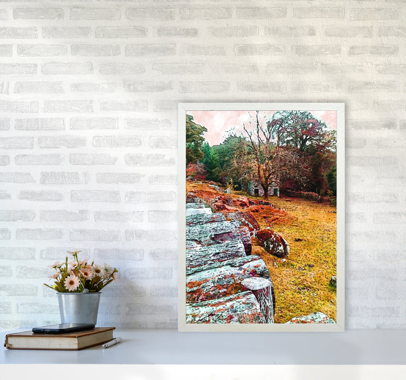 House on Dartmoor Art Print by Proper Job Studio A2 Oak Frame