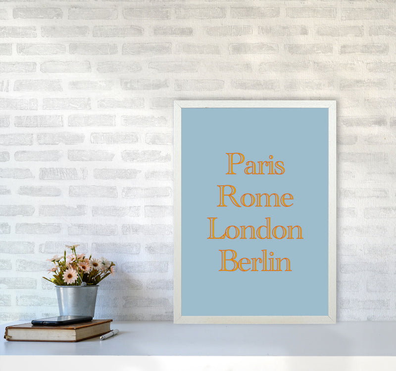 Cities (2) Art Print by Proper Job Studio A2 Oak Frame
