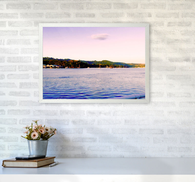 Calm ocean morning Art Print by Proper Job Studio A2 Oak Frame