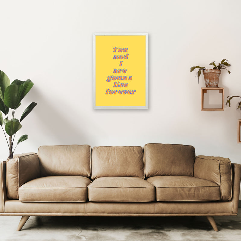 Live forever Art Print by Proper Job Studio A2 Oak Frame