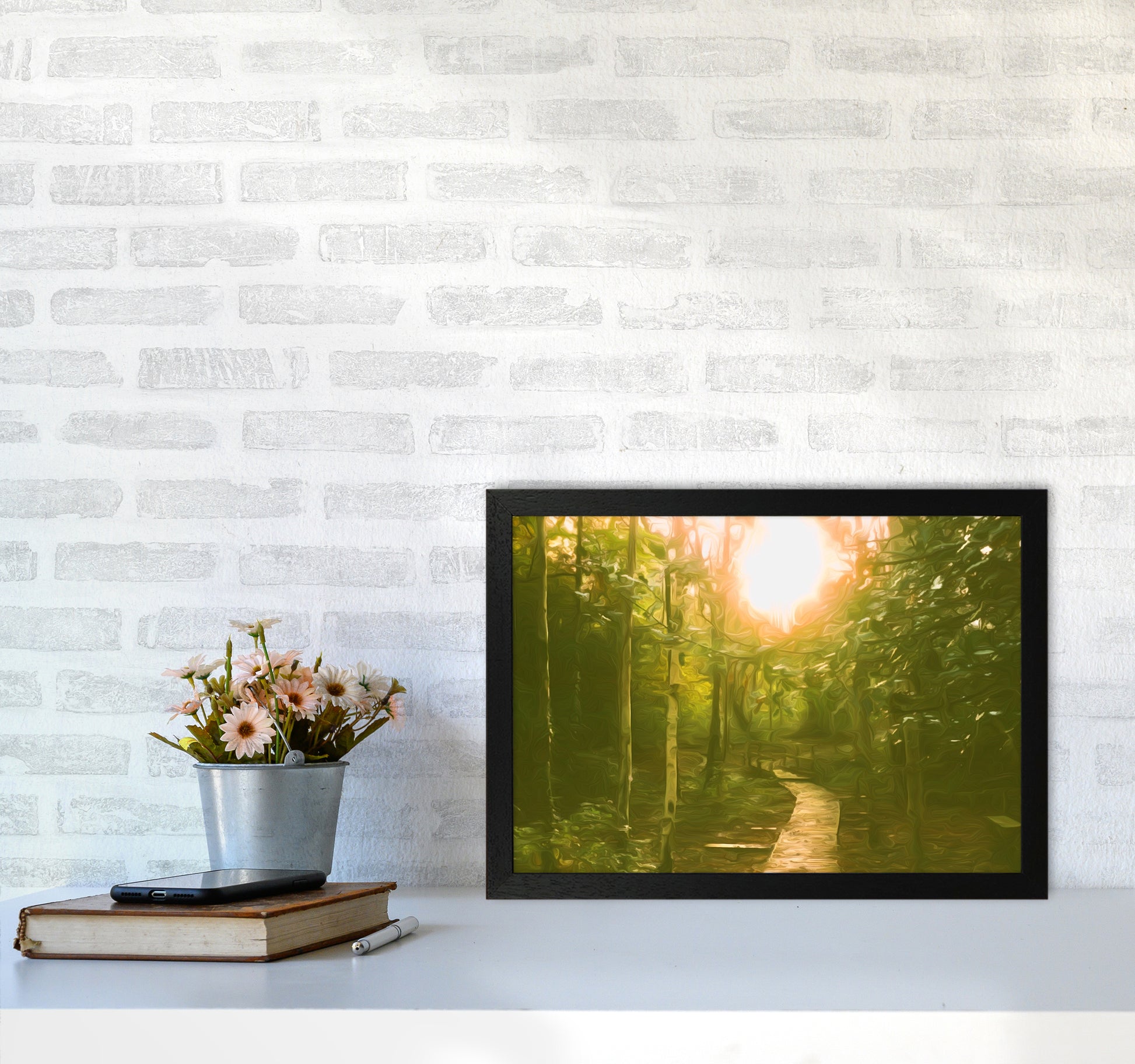 Autumn wood A3 White Frame