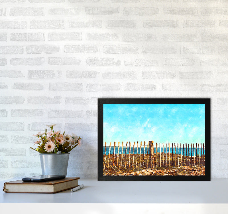A day at the beach A3 White Frame