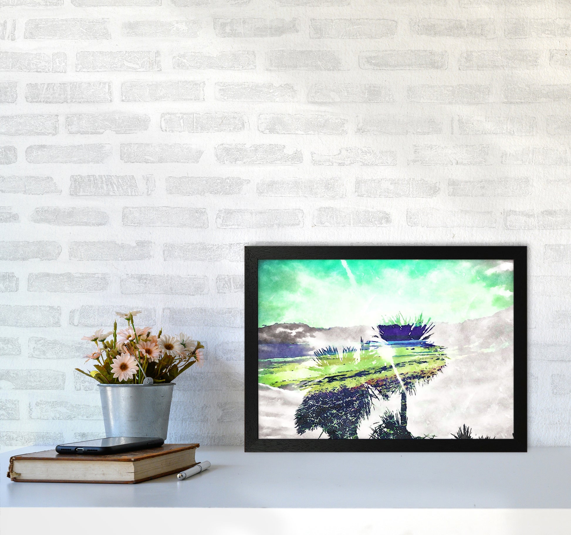 Hazy Sun Art Print by Proper Job Studio A3 White Frame