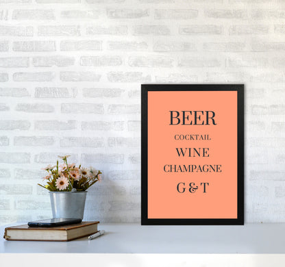 Drinks Art Print by Proper Job Studio A3 White Frame