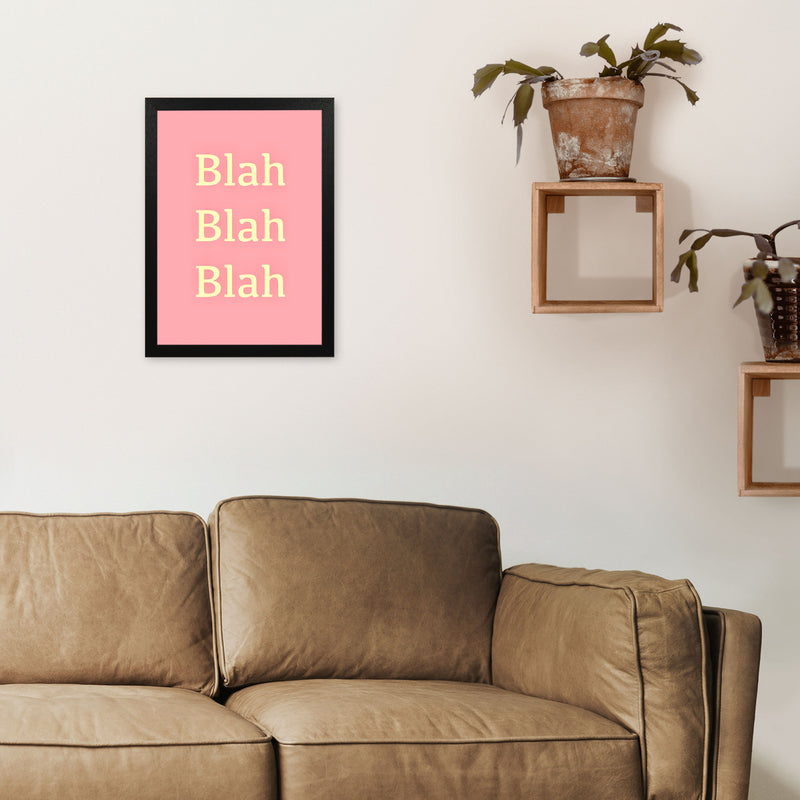 Blah Blah Blah Art Print by Proper Job Studio A3 White Frame