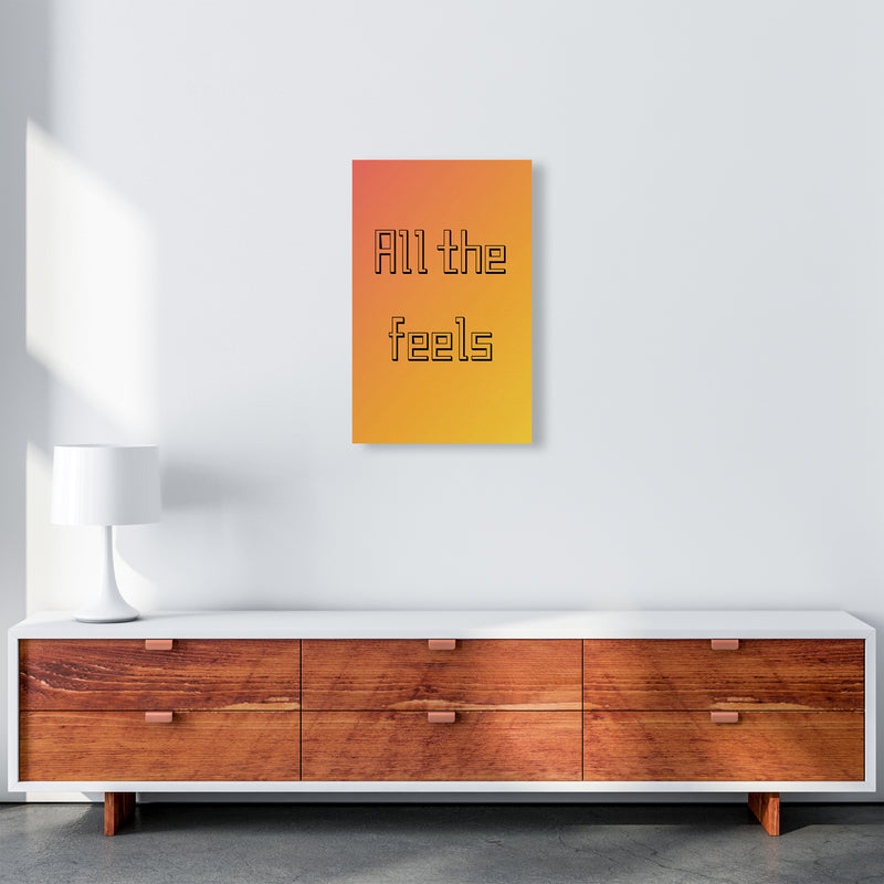 All the feels Quote Art Print by Proper Job Studio A3 Canvas