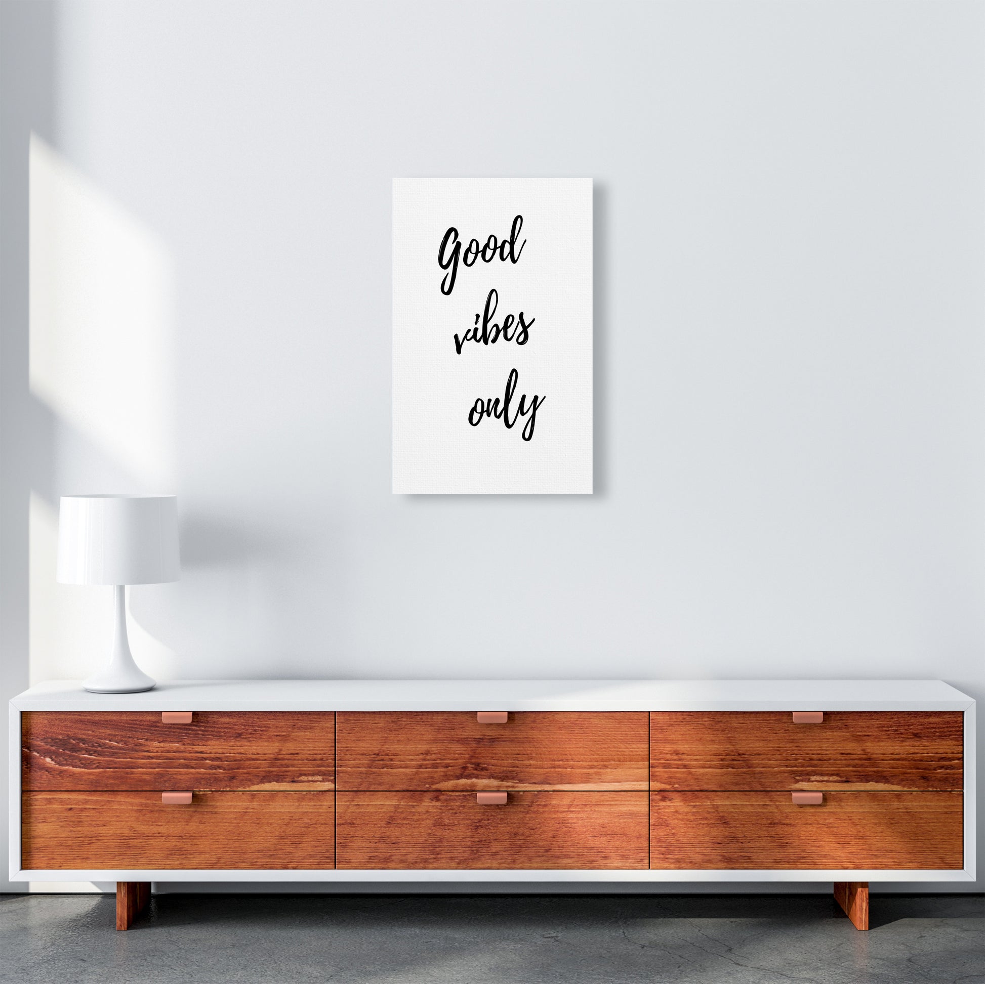 Good vibes only Quote Art Print by Proper Job Studio A3 Canvas