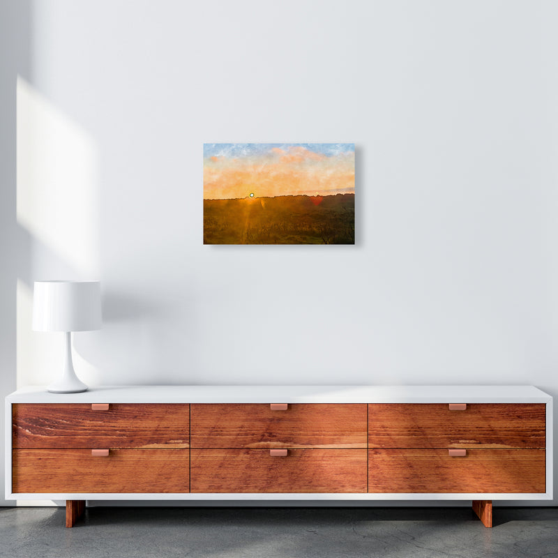 Sunset over Dartmoor A3 Canvas