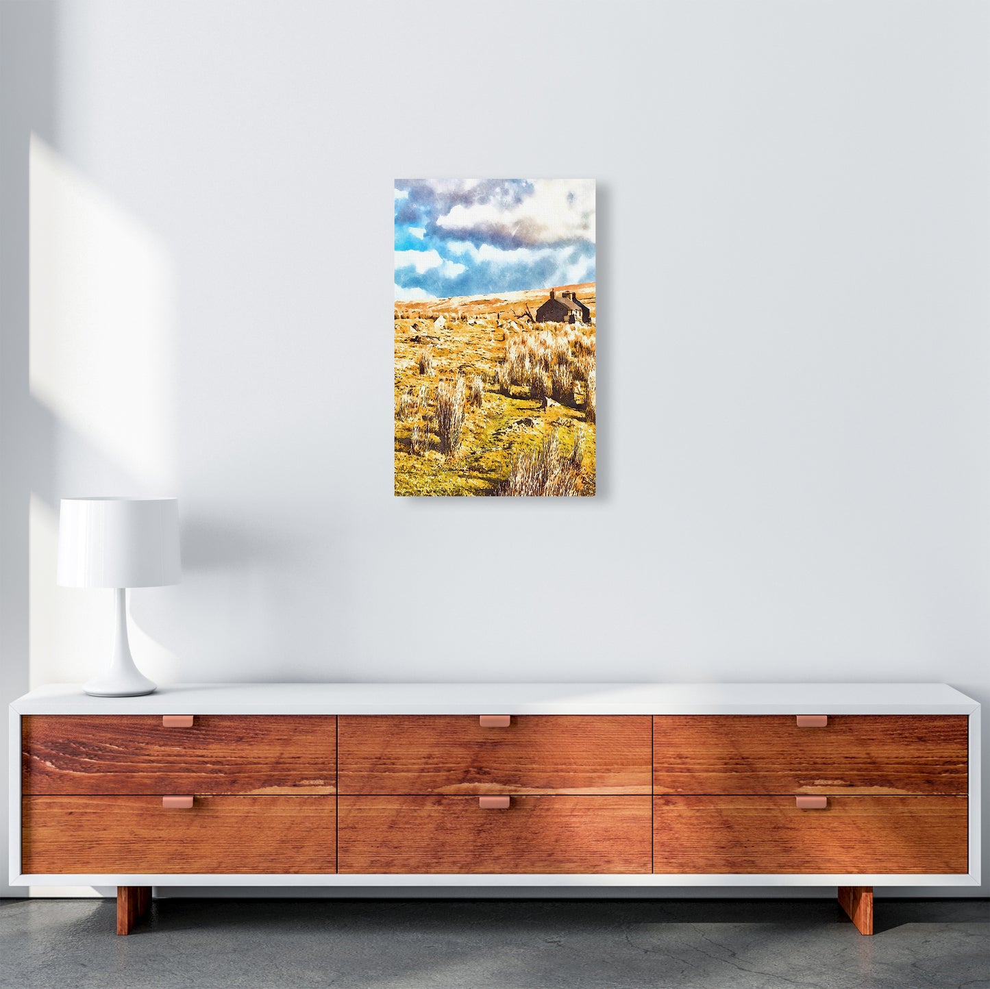 House on Dartmoor 2 Art Print by Proper Job Studio A3 Canvas