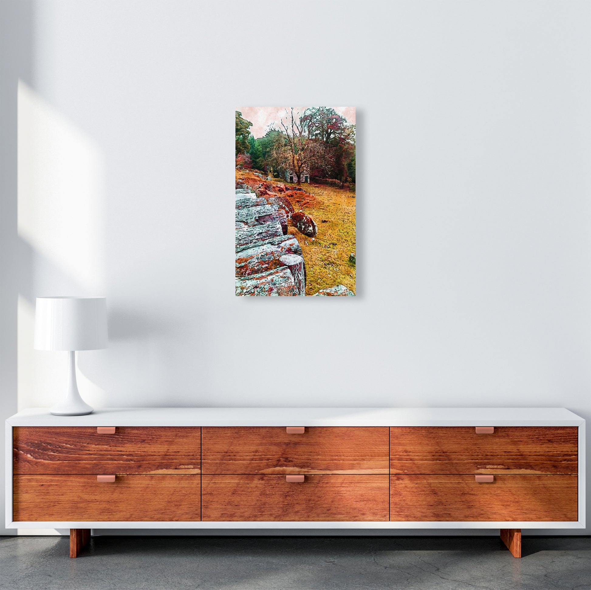 House on Dartmoor Art Print by Proper Job Studio A3 Canvas