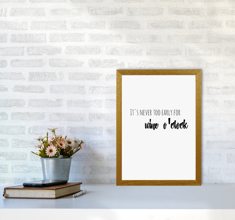 Wine o'clock Quote Art Print by Proper Job Studio A3 Print Only