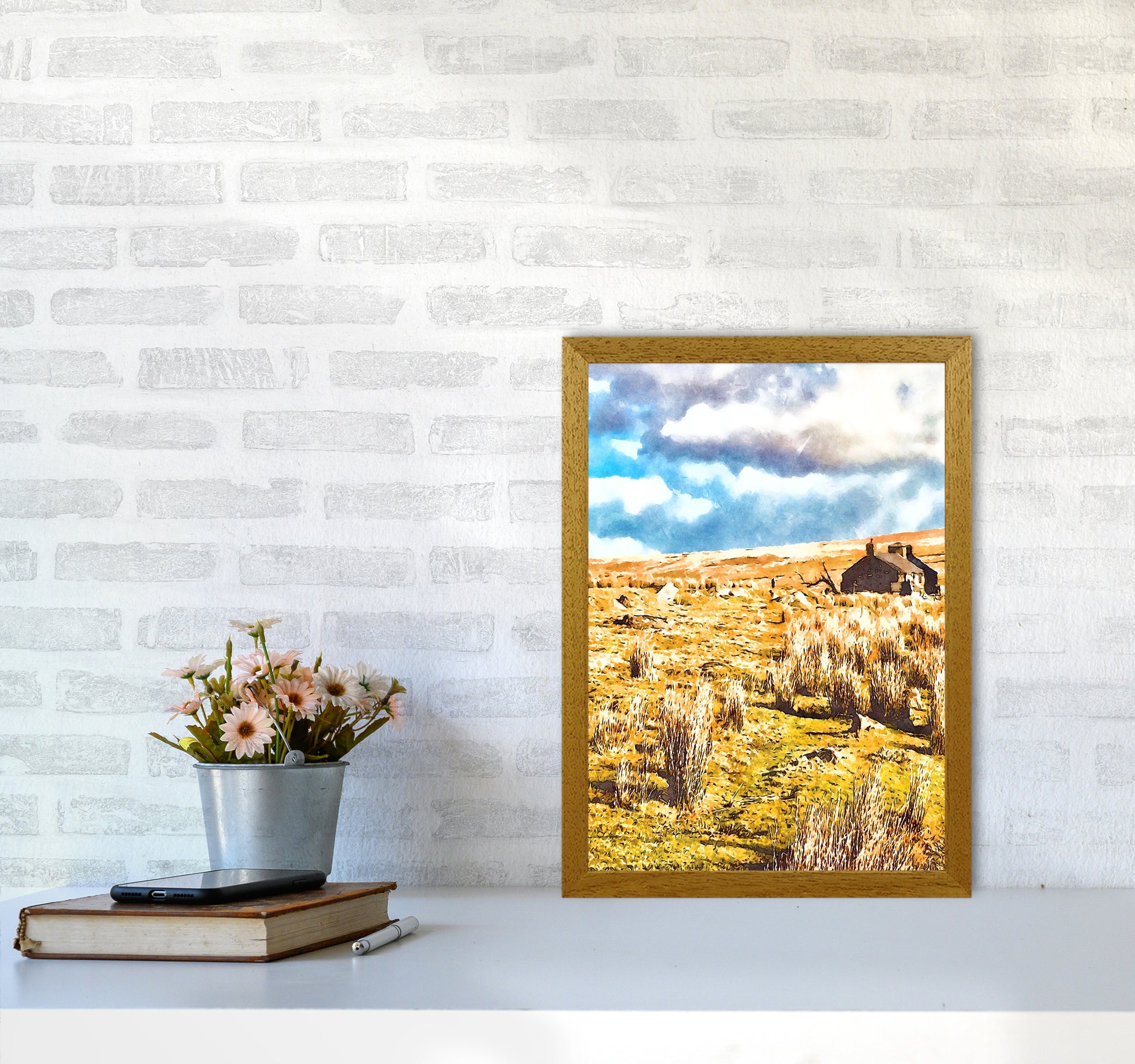 House on Dartmoor 2 Art Print by Proper Job Studio A3 Print Only