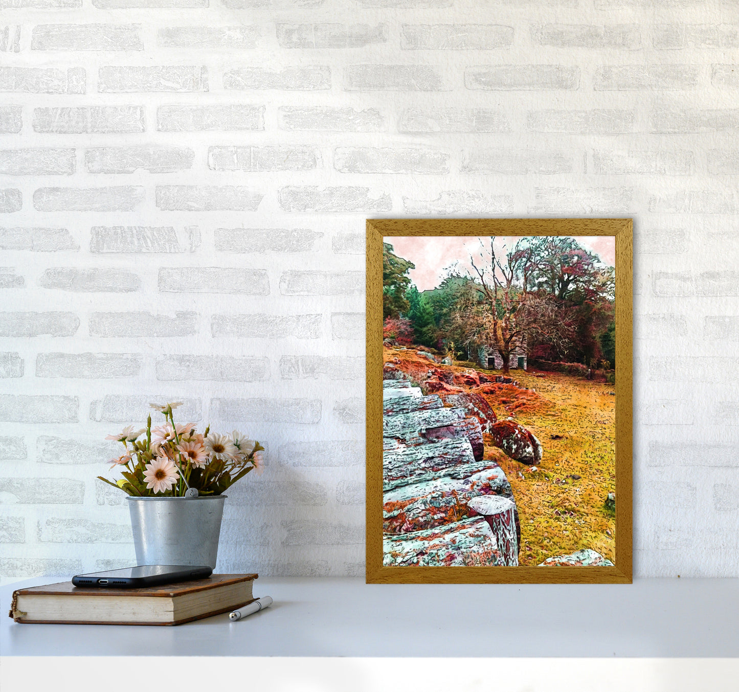 House on Dartmoor Art Print by Proper Job Studio A3 Print Only